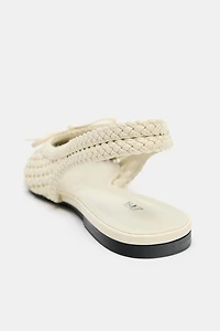 BRAIDED EFFECT FLAT SHOES
