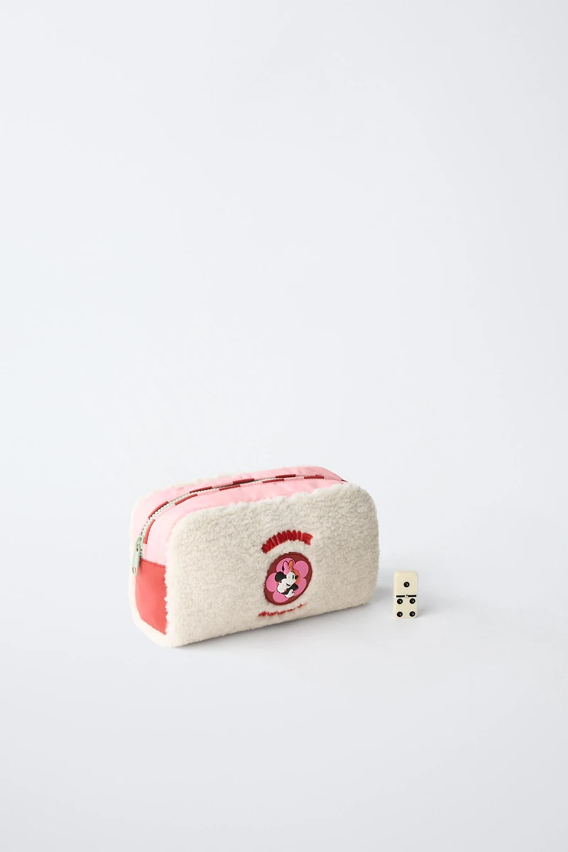 MINNIE MOUSE © DISNEY FAUX SHEARLING TOILETRY BAG