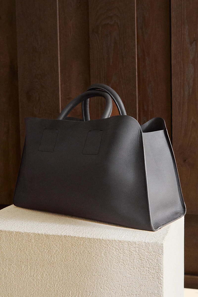 LEATHER MINI SHOPPER BAG
