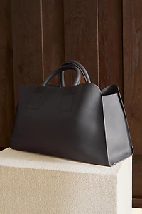 LEATHER MINI SHOPPER BAG