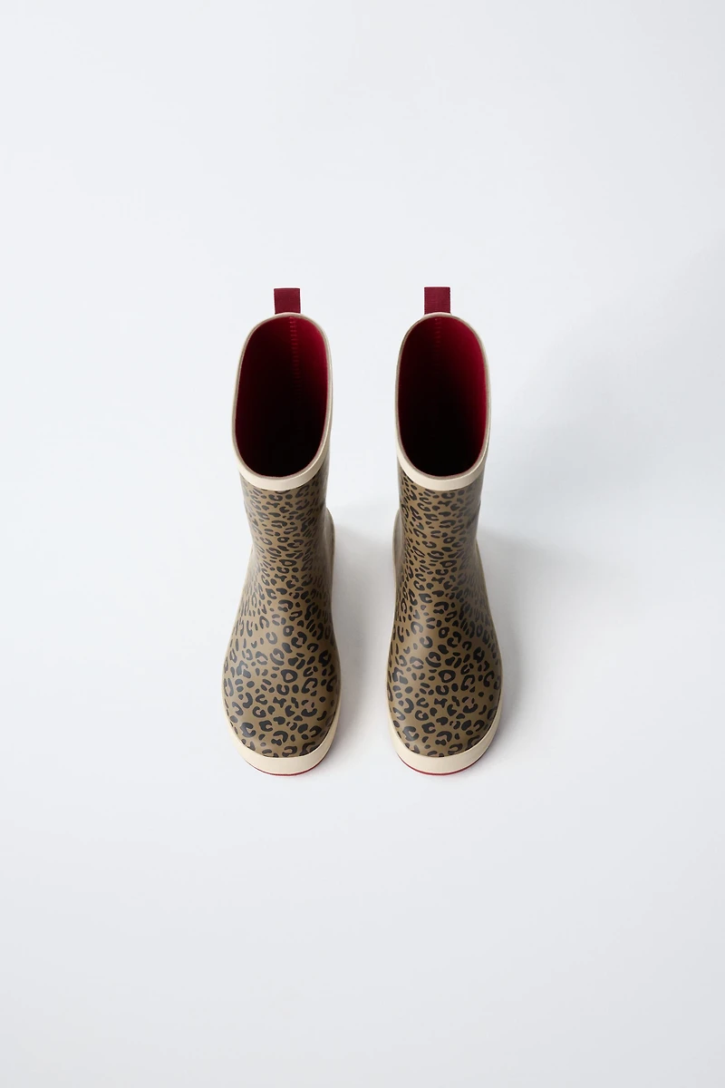 ANIMAL PRINT RAIN BOOTS