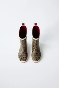 ANIMAL PRINT RAIN BOOTS