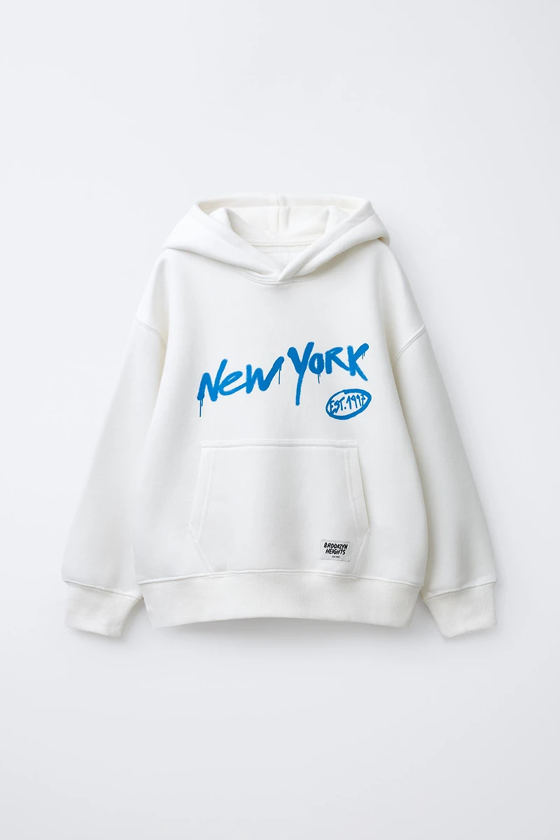 PRINTED HOODIE SWEATSHIRT