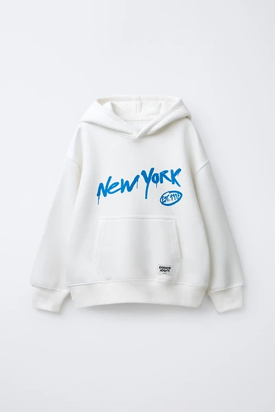 PRINTED HOODIE SWEATSHIRT