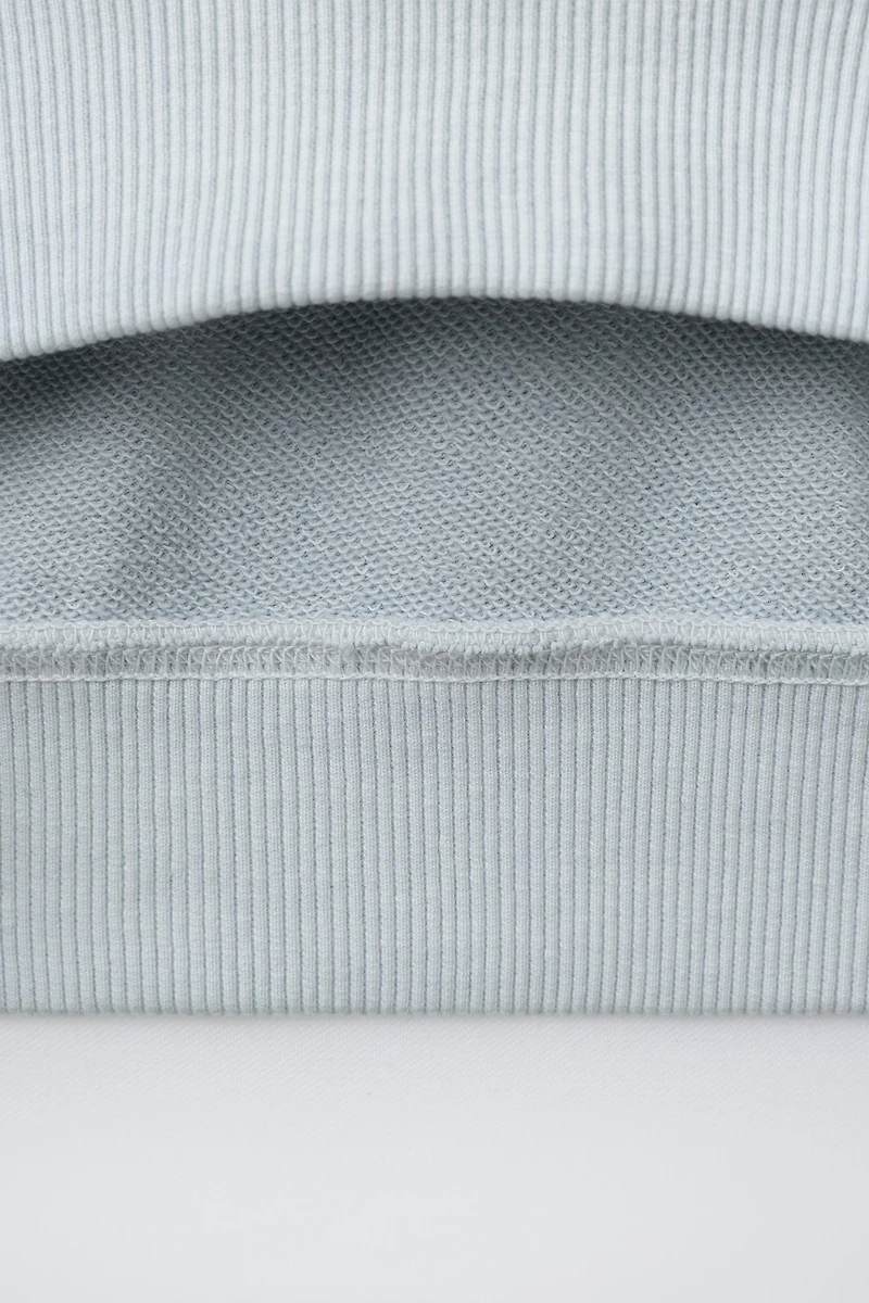 GARMENT-DYED PLAIN SWEATSHIRT