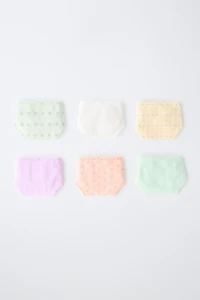 6-14 YEARS / SIX-PACK OF FLORAL UNDERWEAR