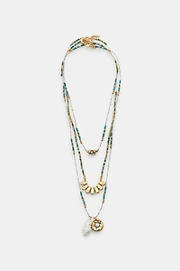 PACK OF 3 BEADED CHAIN NECKLACES