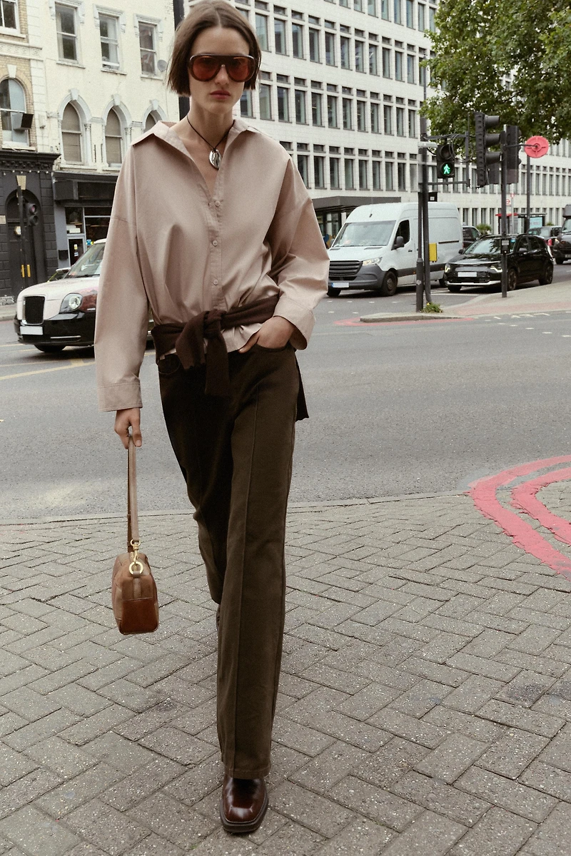 POPLIN BUTTON SHIRT