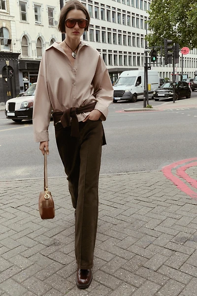 POPLIN BUTTON SHIRT