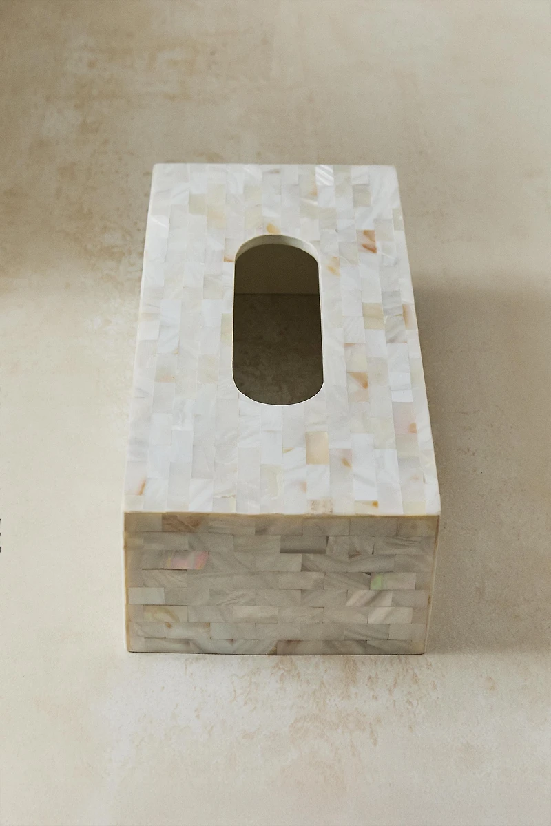 MOTHER-OF-PEARL TISSUE BOX