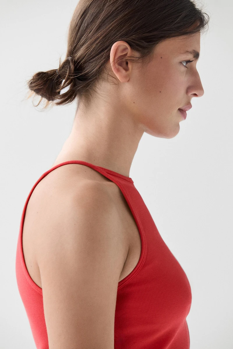 Cotton blend halter top