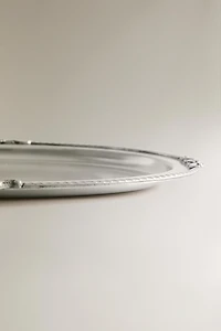 OVAL METAL BATHROOM TRAY