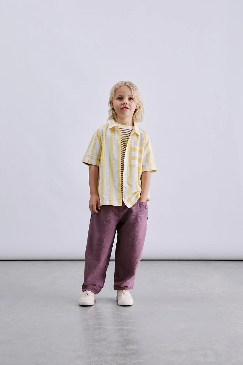 STRIPED SEERSUCKER SHIRT