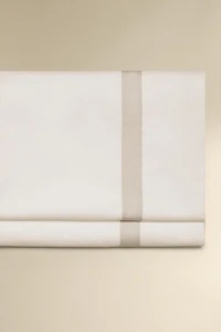 SATEEN FLAT SHEET WITH BORDER (300 THREAD COUNT)