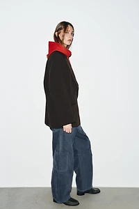 VESTE OVERSIZE À BOUTONNAGE CROISÉ