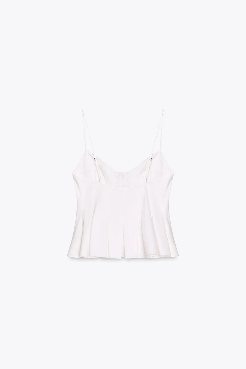 PLEATED POPLIN TOP