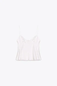 PLEATED POPLIN TOP