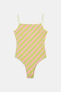 STRIPED PRINT SWIMSUIT