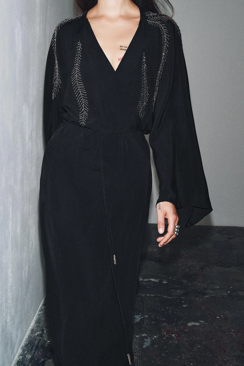 ZW COLLECTION BEADED EMBROIDERY DRESS