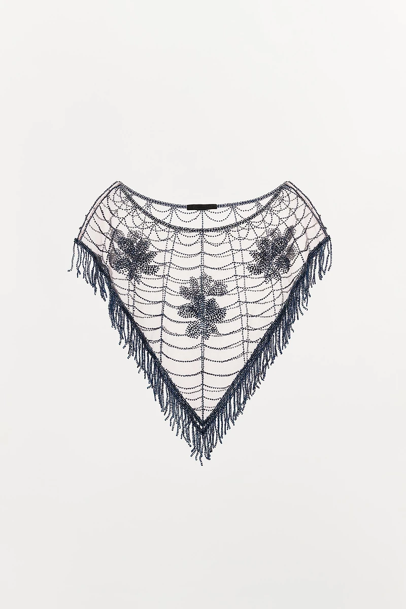 BEADED EMBROIDERED CAPE