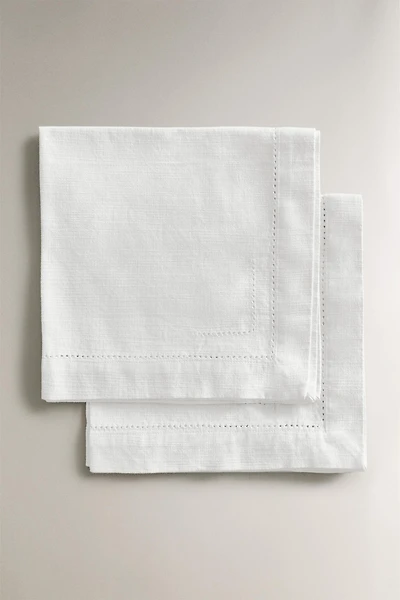 LOT SERVIETTES DE TABLE COTON JOUR ÉCHELLE (LOT 2)