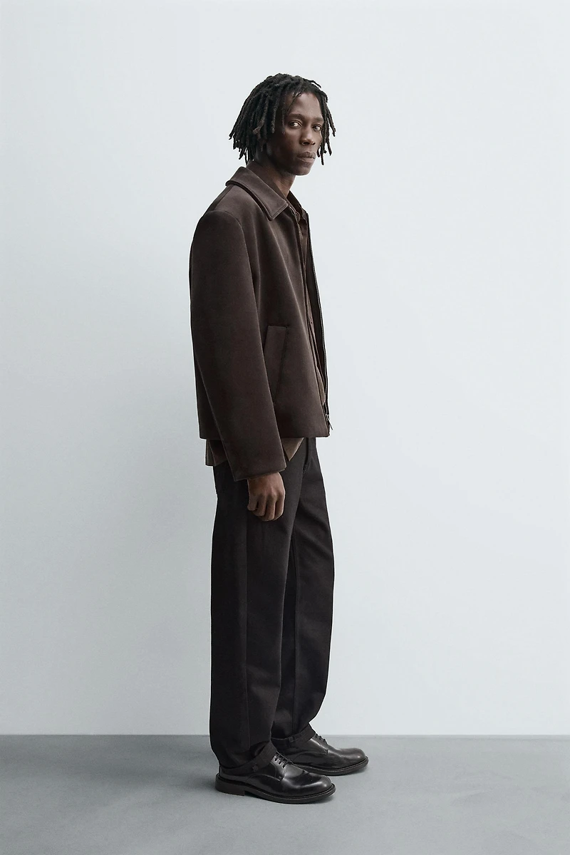 BLOUSON REGULAR FIT EN VELOURS