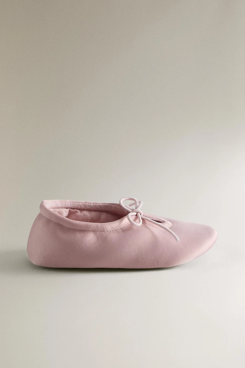 KIDS' SATEEN BALLET FLATS