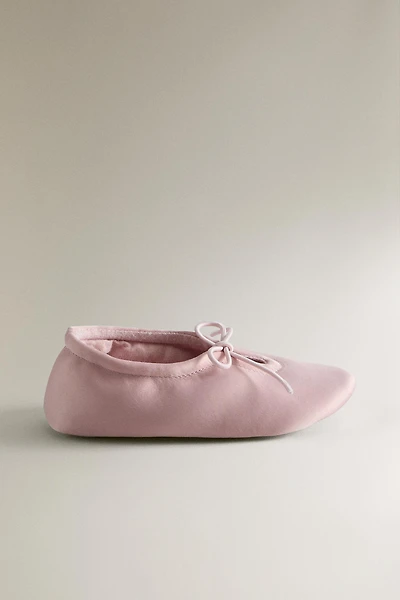 KIDS' SATEEN BALLET FLATS