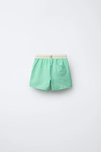 6-14 YEARS / LABEL SWIM SHORTS