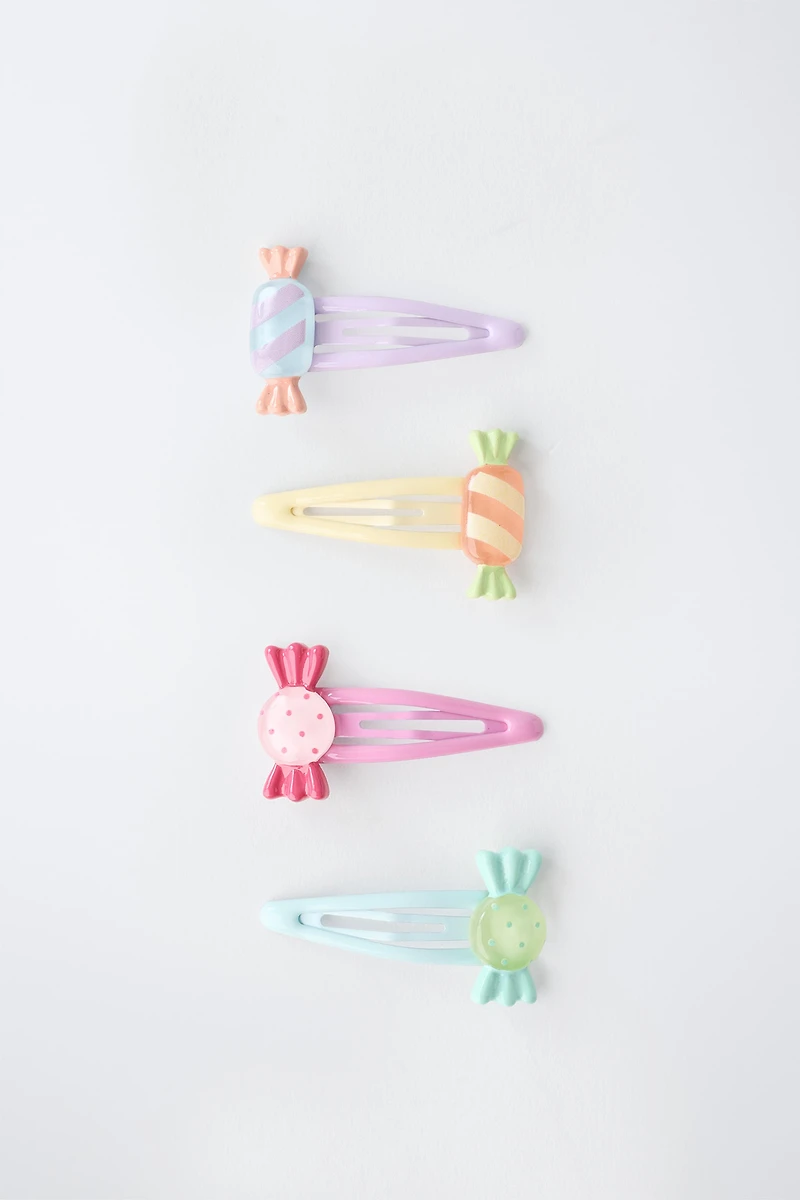 PACK OF FOUR CANDY HAIR CLIPS