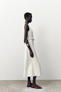 MIDI BELTED DRESS
