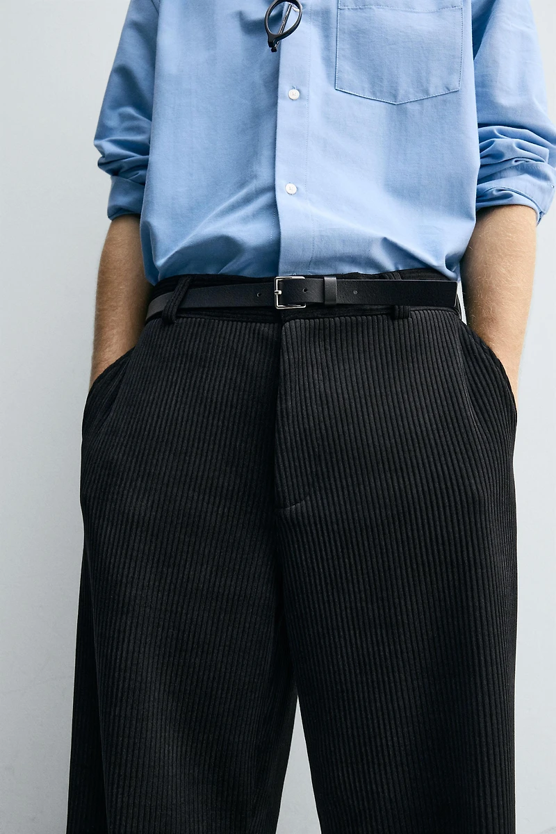 WIDE FIT CORDUROY PANTS