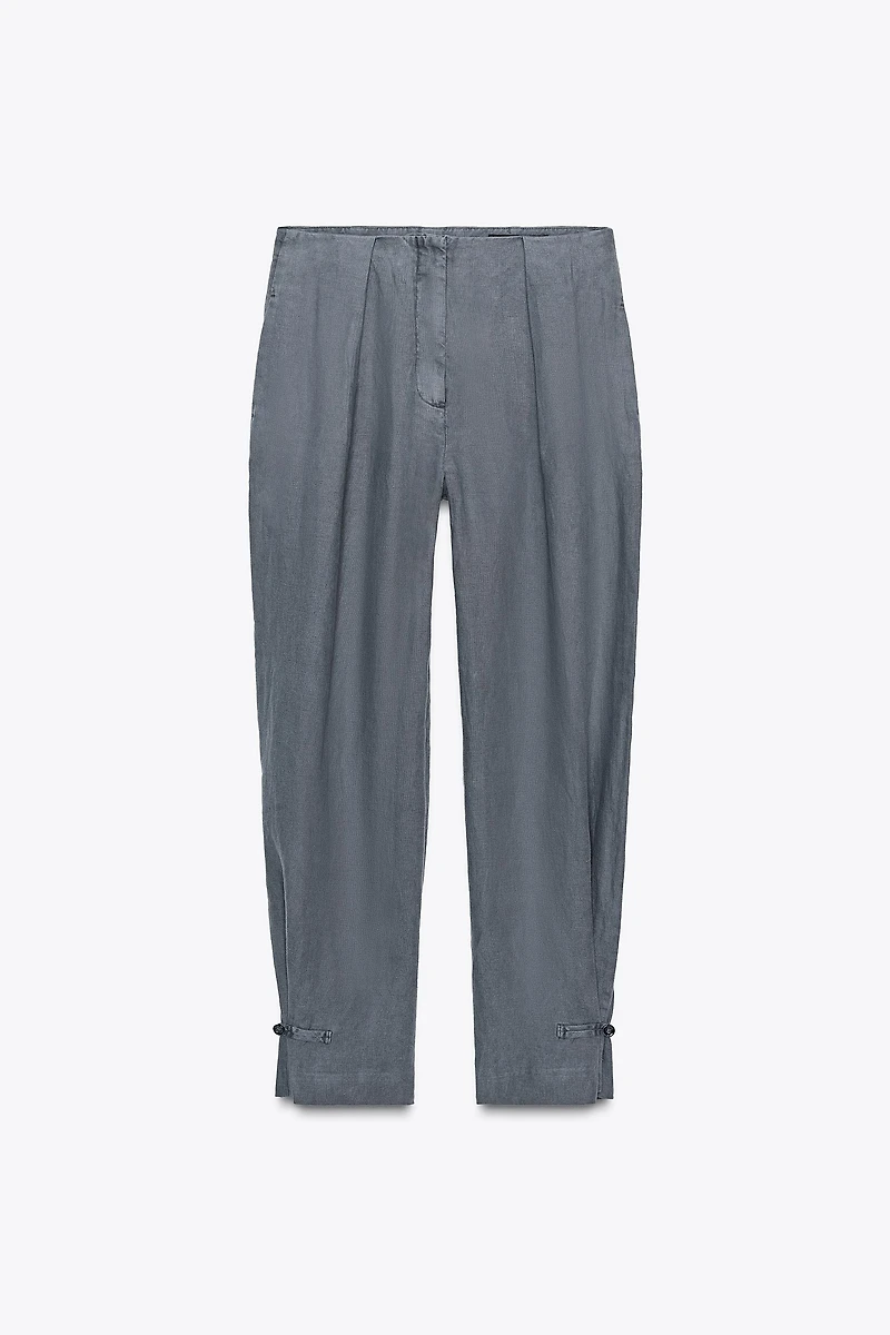 PANTALON LIN À PINCES ZW COLLECTION