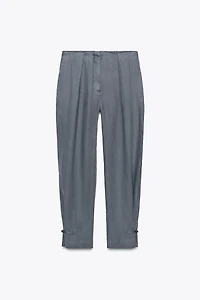PANTALON LIN À PINCES ZW COLLECTION