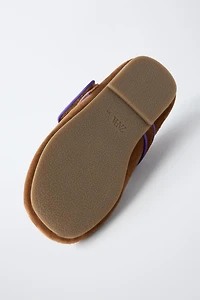 EMBROIDERED BALLET FLATS