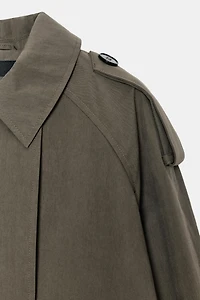 SHORT HOODED TRENCH