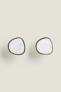 SET OF IRREGULAR MOTHER-OF-PEARL KNOBS (SET OF 2)