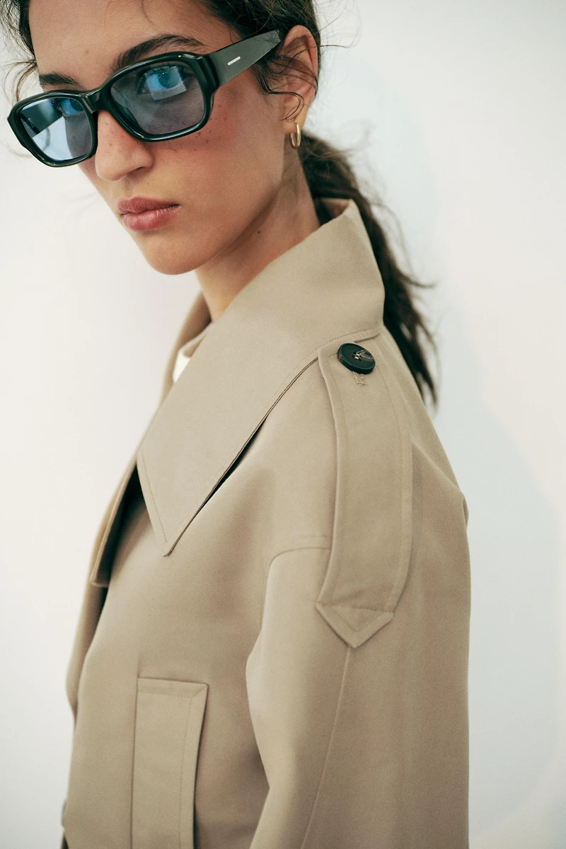 VESTE TRENCH CROISÉE COURTE