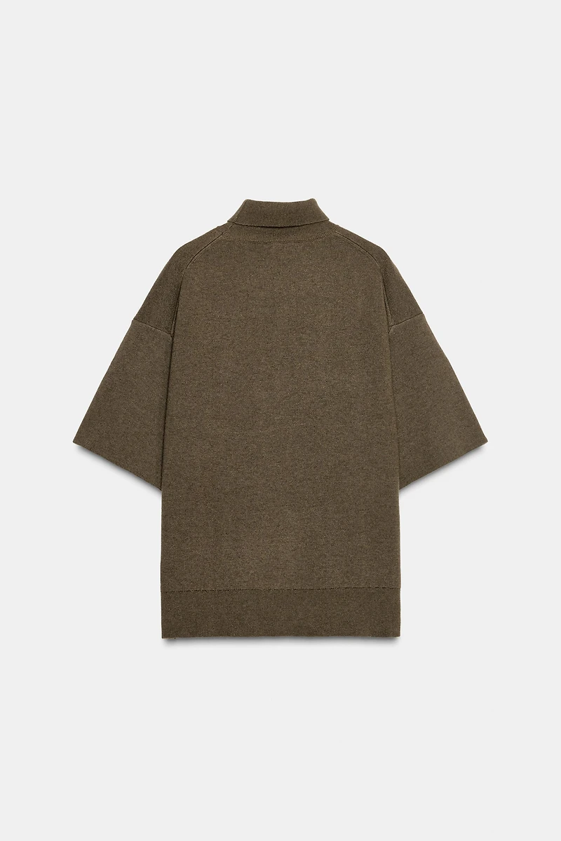 OVERSIZED WOOL SWEATER WITH HIGH NECK
