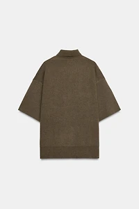 OVERSIZED WOOL SWEATER WITH HIGH NECK
