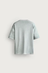 WASHED EFFECT KNIT T-SHIRT