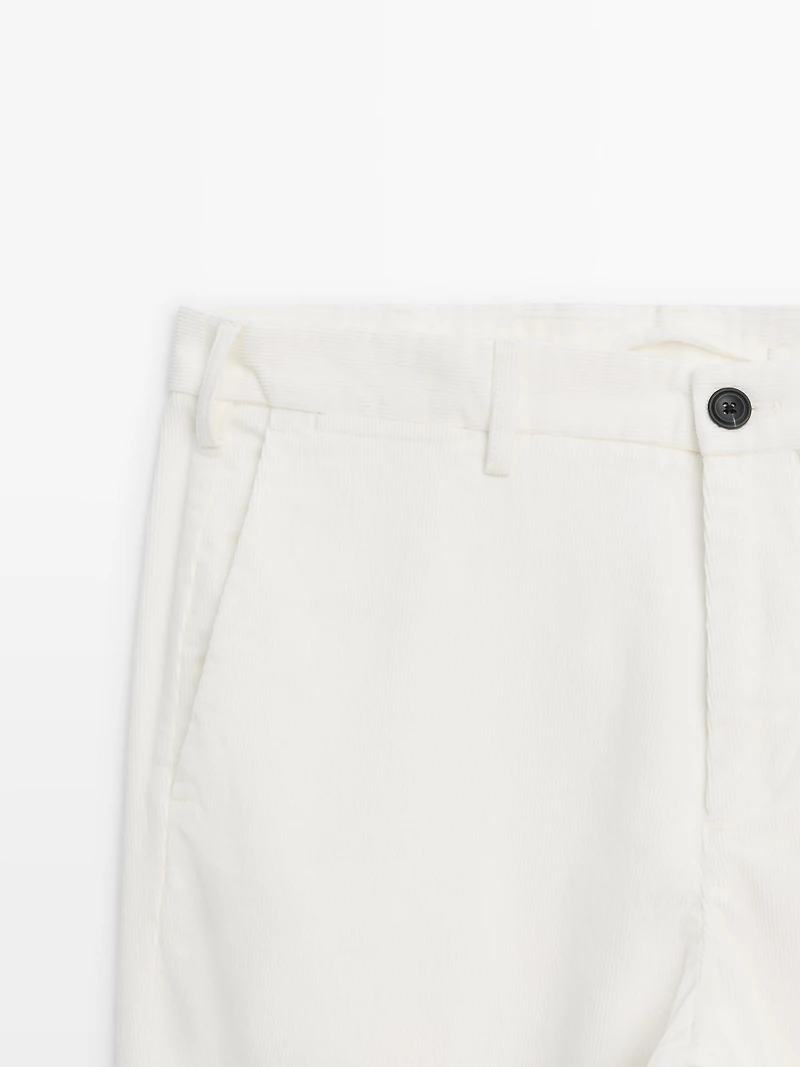 Slim fit corduroy trousers