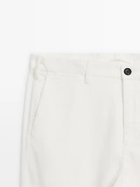 Slim fit corduroy trousers