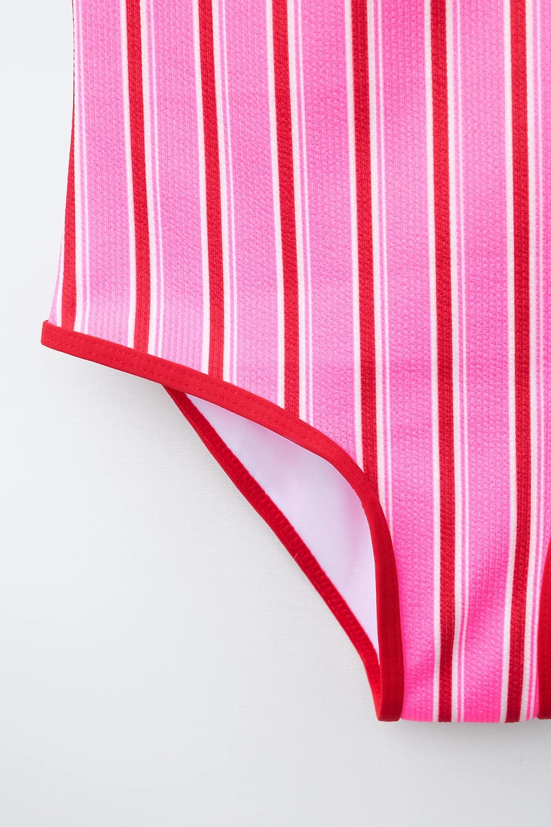6-14 YEARS / STRIPED SWIMSUIT