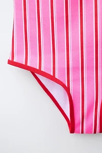6-14 YEARS / STRIPED SWIMSUIT
