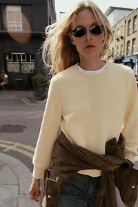 BASIC COTTON SWEATSHIRT