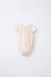 TEXTURED FLORAL BODYSUIT