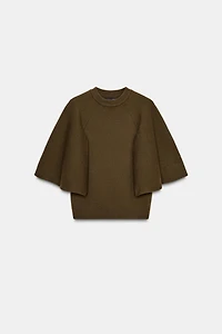 CAPE SLEEVE KNIT SWEATER