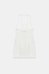 ROBE COURTE HALTER AVEC TULLE