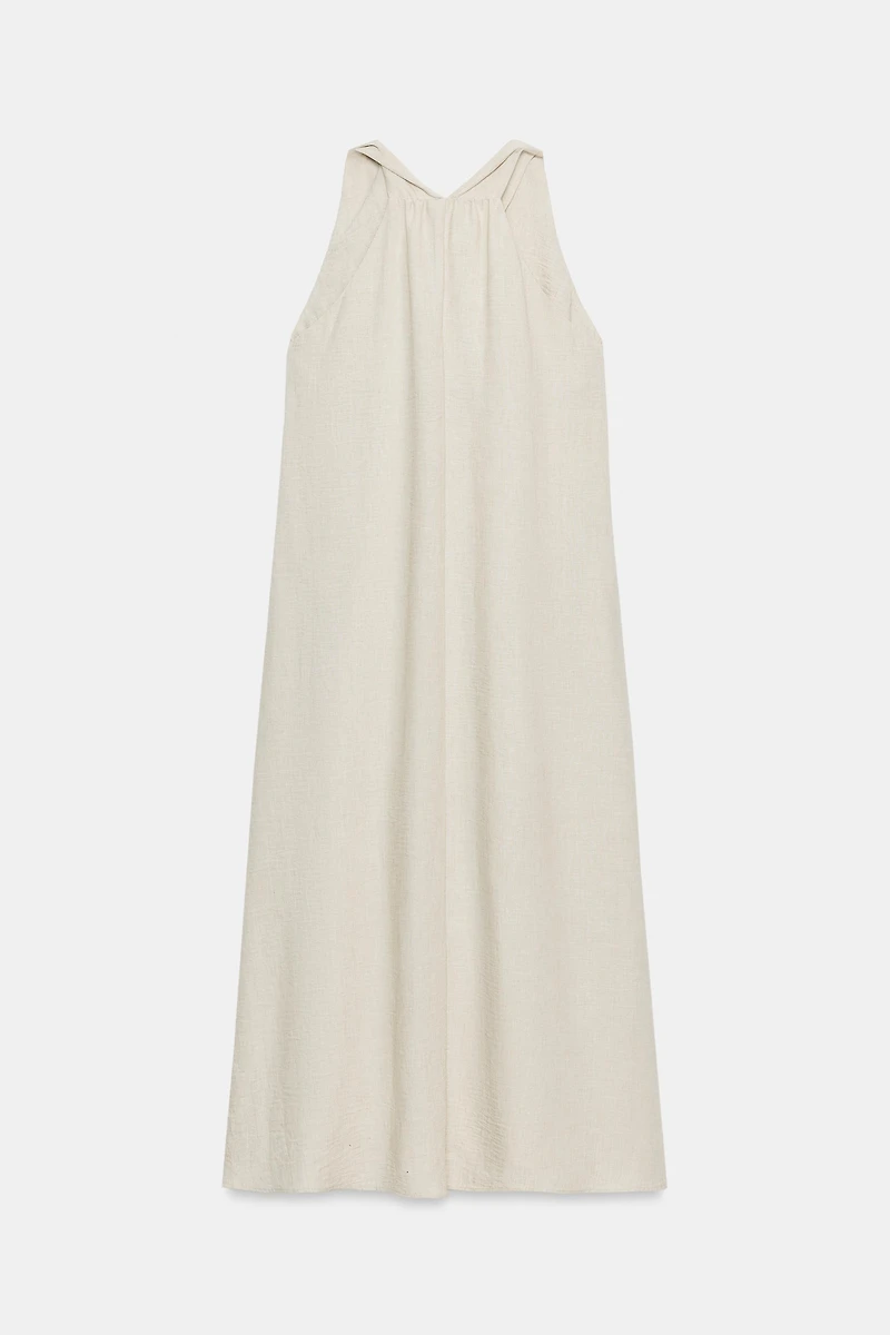 VOLUMINOUS RUSTIC MIDI DRESS